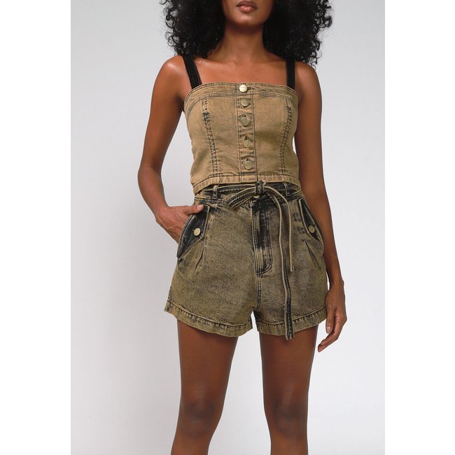 Regata Cropped Sarja Cruise Estonada Bege