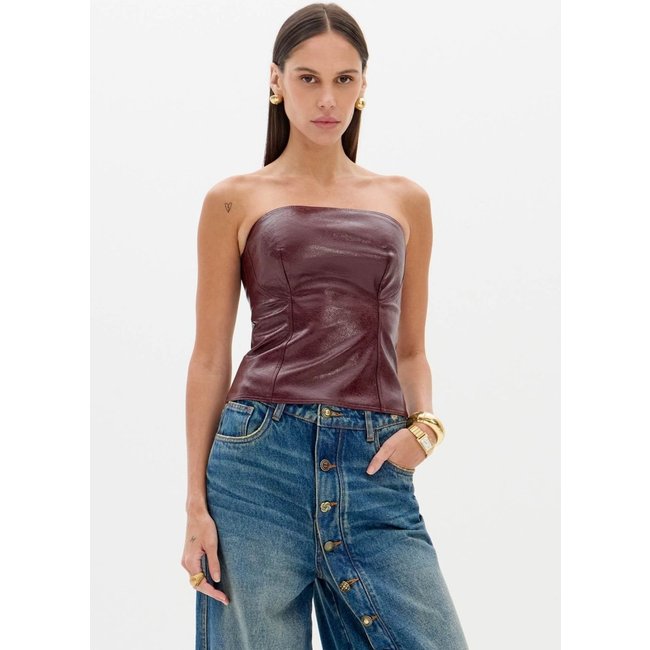 Blusa Corset Com Decote Reto Lança Perfume