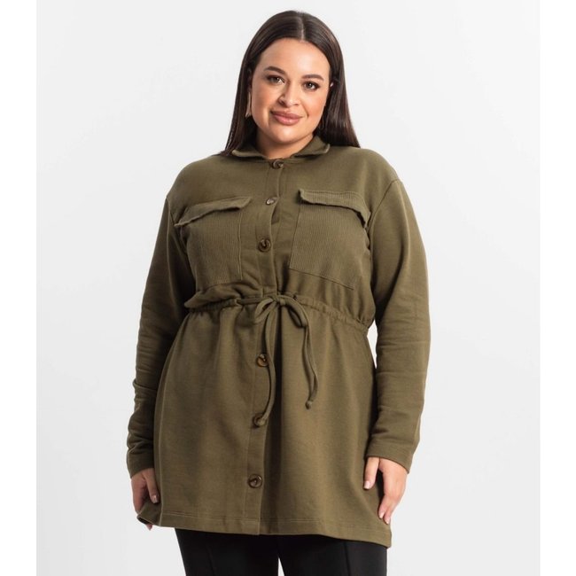 Parka Feminina Plus Size Secret Glam Verde