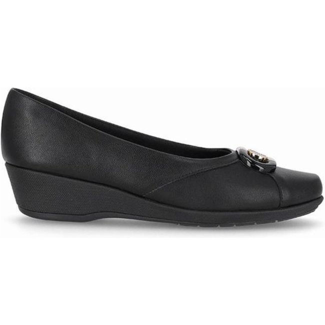 Sapato Ivone Anabela Médio Preto