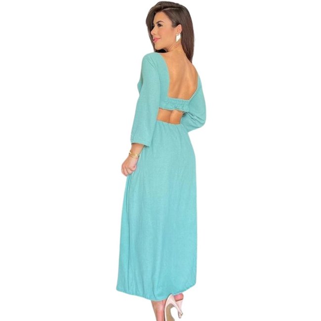 Vestido Chanty Midi Manga 3/4 Viscose