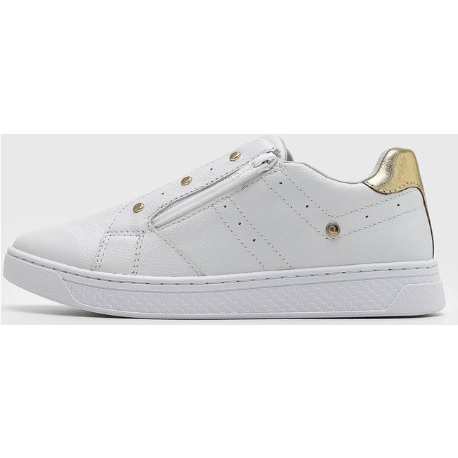 Tênis Feminino Comfortflex Detalhes Dourados Branco