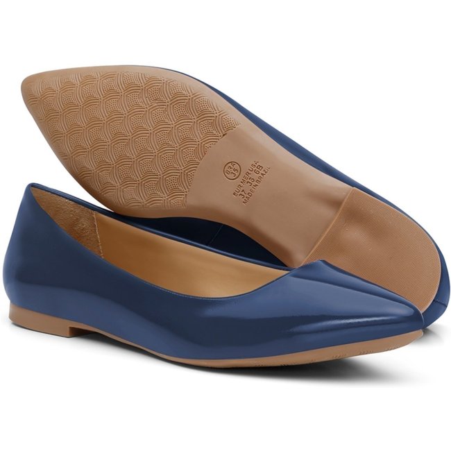 Sapatilha casual bico fino Nine4 Casual Comfort Marinho Verniz