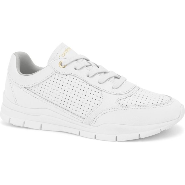 Tênis Feminino Branco Couro Estiloso Comfortflex 2535303-2