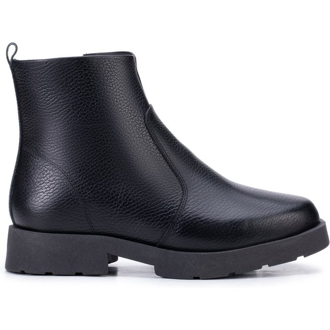 Bota Feminina Bella Nina Couro Coturno Cano Curto Salto Baixo Leve Preto