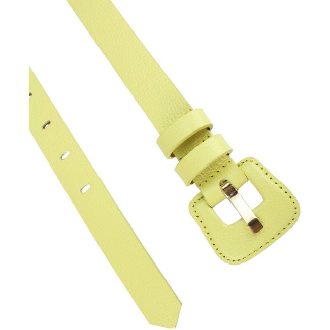 Cinto Crisfael De Couro Amarelo - Legrand