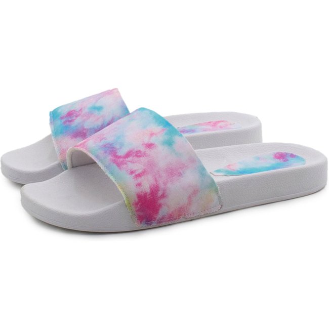 Chinelo Slide Tie Dye Verde Tellini Store Feminino