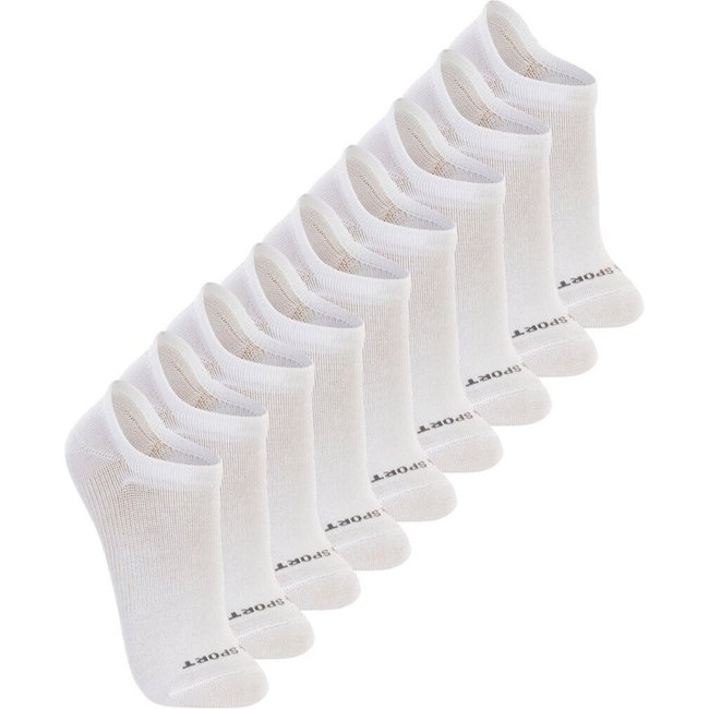 Kit com 9 Meias Esportiva Invisível Lupo 3170-089 Branco