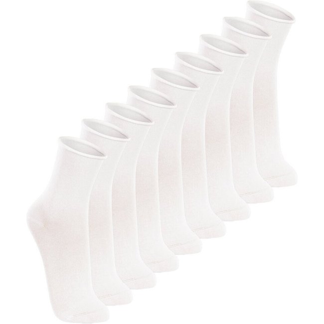 Kit 9 Pares de Meias sem Punho Cano Médio Lupo 4421-001 Branco