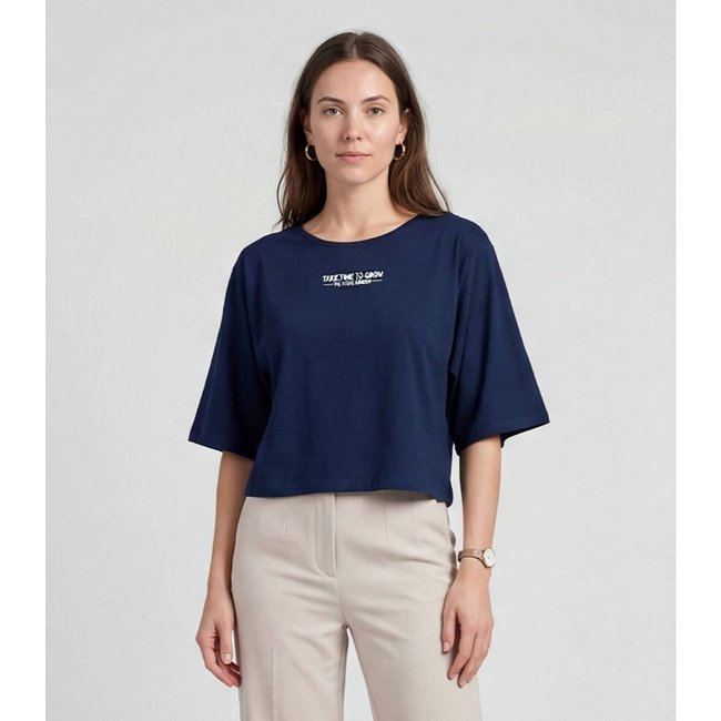 Blusa Feminina Em Viscotorcion Infinita Cor Azul