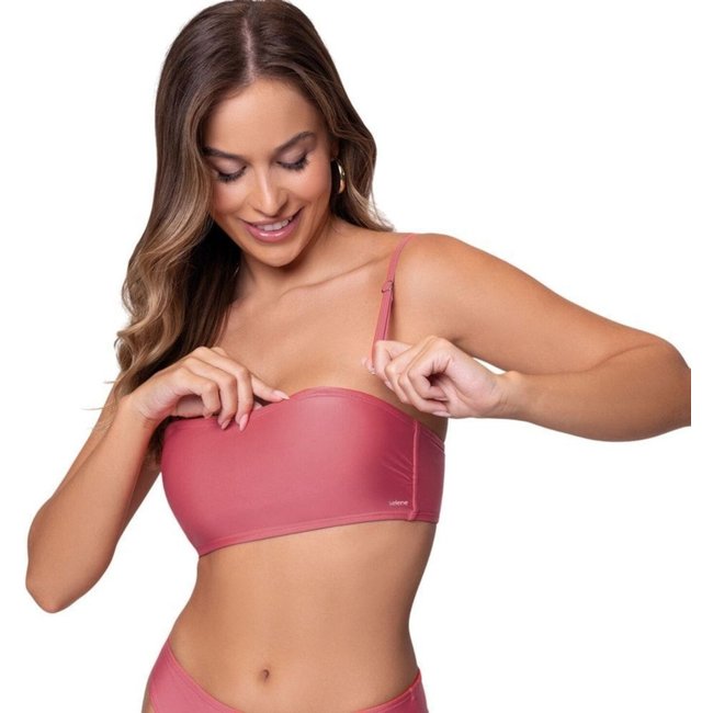 Top Biquíni Selene Tomara Que Caia Feminino - Rosa - selene