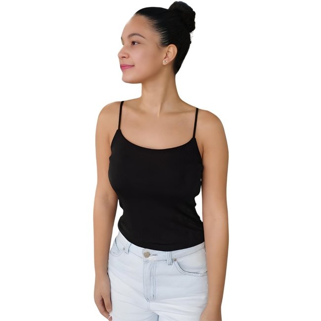 Blusa Regata Básica Brilho Alças Finas Lez A Lez