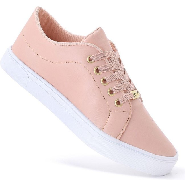 Tênis Casual Feminino Juthá Confortável Nude