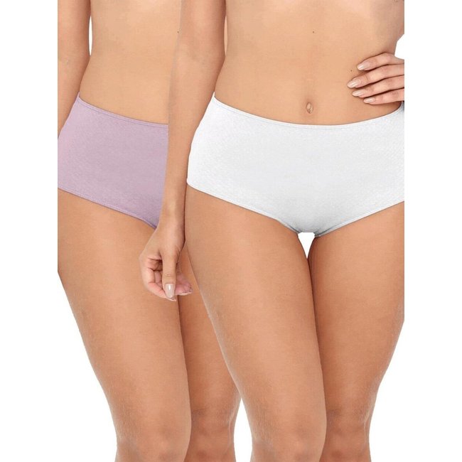 Kit com 2 Calcinhas Alta Love Secret 819304 Branco/Rosa