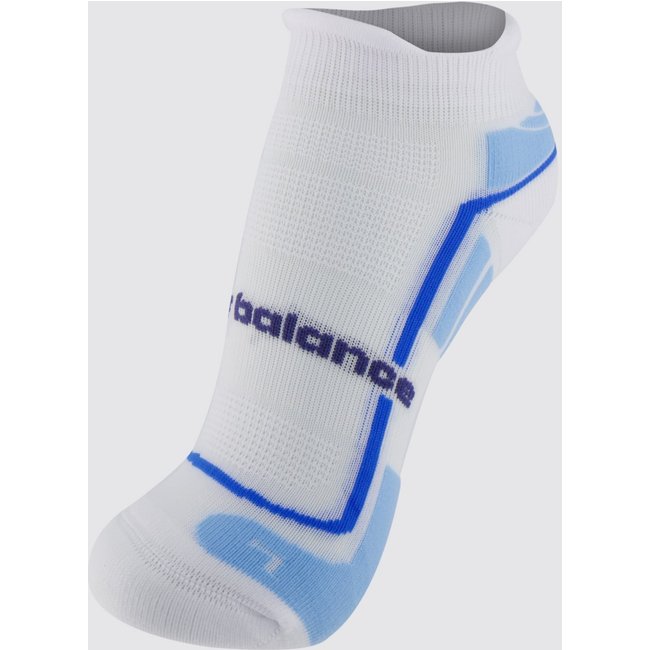 Meia New Balance Cano Invisível Feminina Branca e Azul