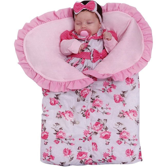 Porta Saco de Dormir Sônia Enxovais Menina Charmosinha Pink