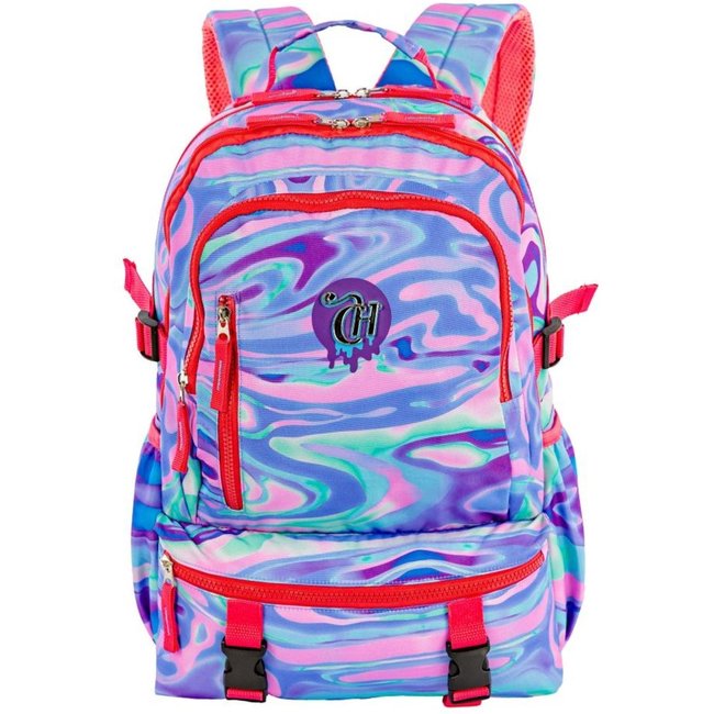Infantil - Mochila Grande 2 Compartimentos Capricho Abstract Colorido - Aura Multicolorido