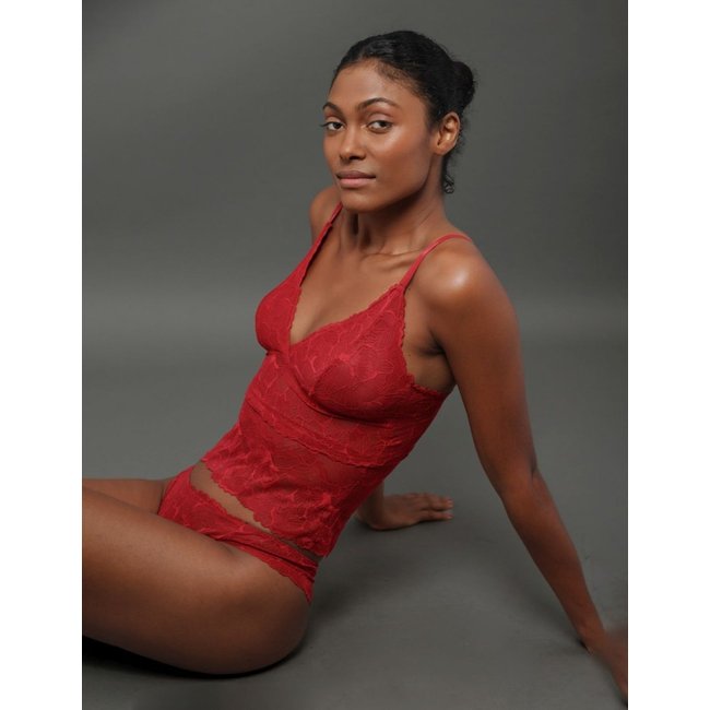 Camisete Feminina Renda Calvin Klein Underwear - Vermelho Calvin Klein Jeans