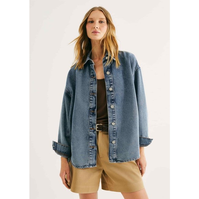 Camisa Feminina Oversized Jeans Hering