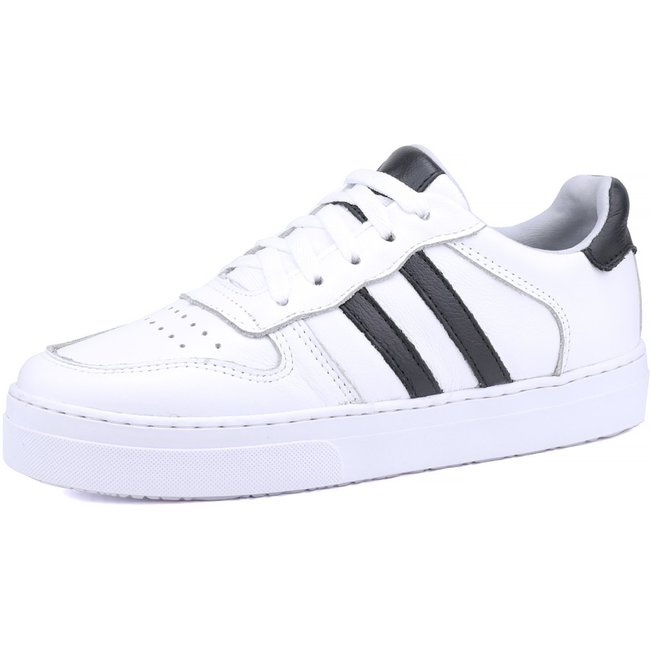 Tênis Casual Mr. Gutt Couro Branco/Preto