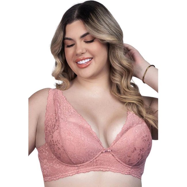 Sutiã Plus Size em Renda Estruturada Santa Passion