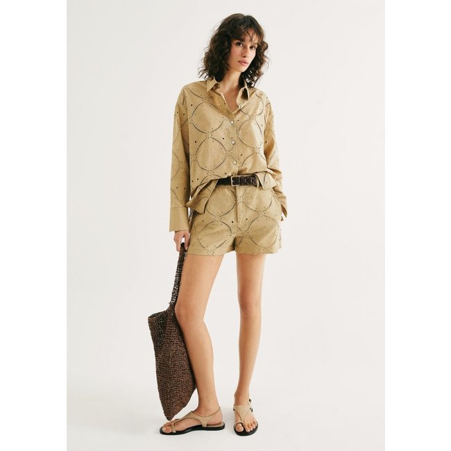 Shorts Feminino Cintura Média Em Laise Hering