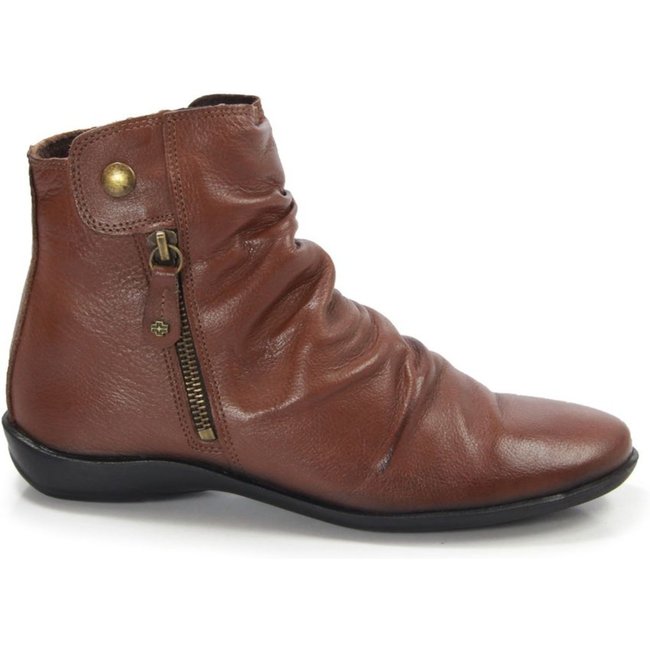 Bota Angel Couro Comfort Mogno - ANG867