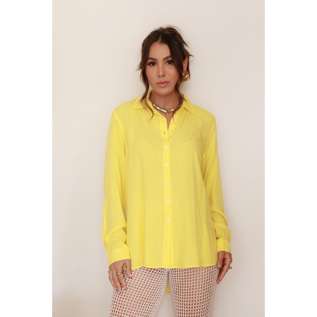 Camisa Feminina Ícone Fashion Oversized Gola Tradicional Siciliano