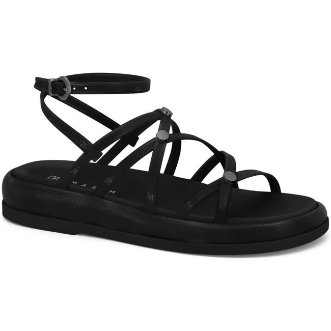 Sandália Feminina Gladiador Verniz Preta Ramarim 2555104-5