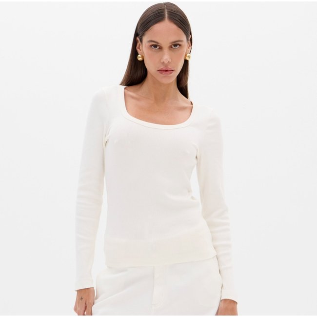 Blusa Lança Perfume Canelada Ou26 Off White Feminino