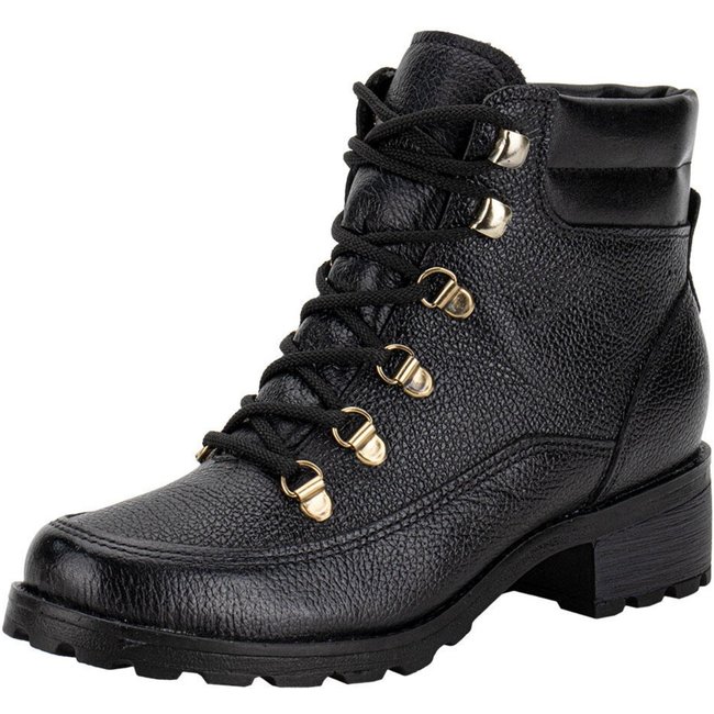 Bota Feminina Coturno Pegada 281418 6071418 Preto