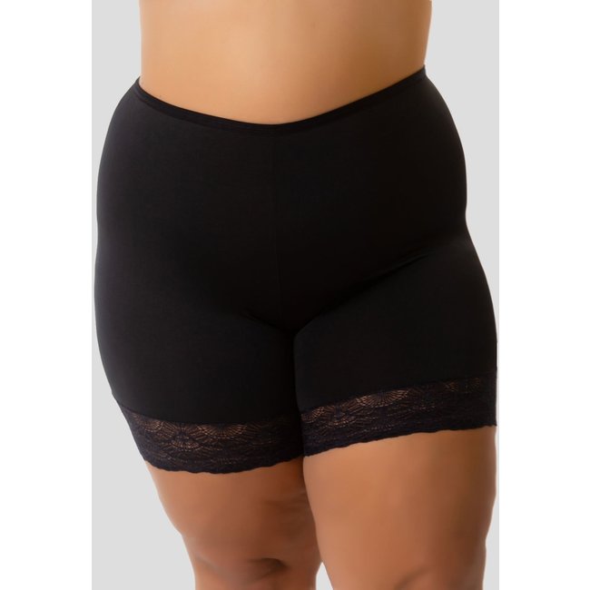 Short Anágua Plus Size MdMix Modeladora Cintura Alta Preto