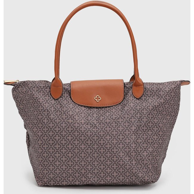 Bolsa Grande Feminina Capodarte Monograma Caramelo