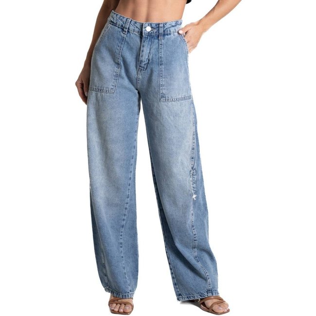 Calça Jeans Sawary Barrel - 281857 - Azul - Sawary