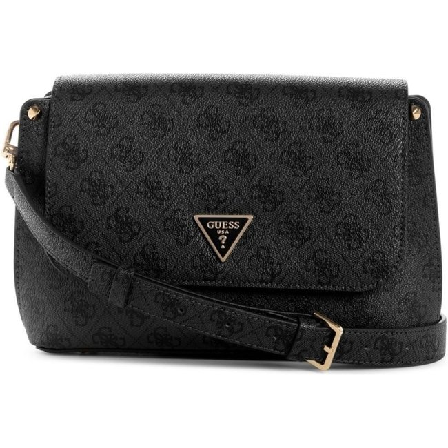 Bolsa Guess Meridian Ii Flap Crossbody Preto