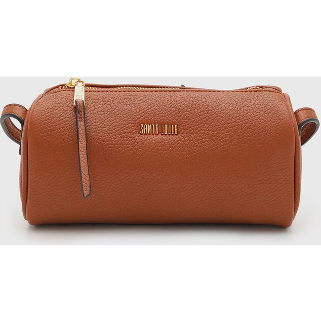 Bolsa Feminina Santa Lolla Pequena Cilíndrica Caramelo