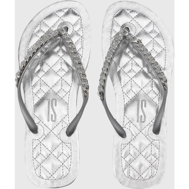 Chinelo Feminino Santa Lolla Corrente Prata