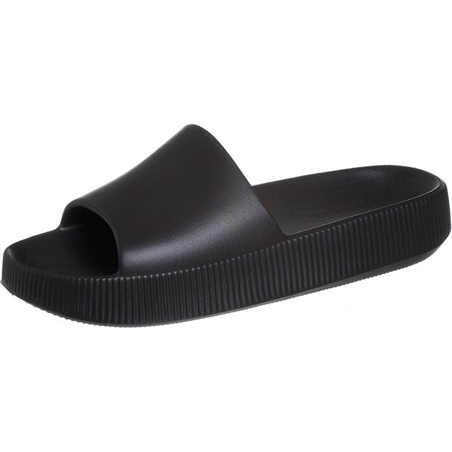 Chinelo Feminino Slide Poofy Plataforma Eva Preto