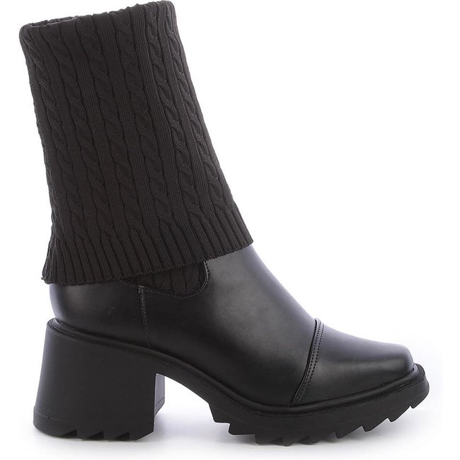 Bota Meia Betina Preto Preto