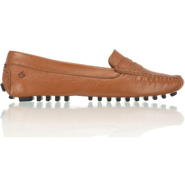 Mocassim Feminino Couro Moderno Calce Fácil Marrom 34 Marrom
