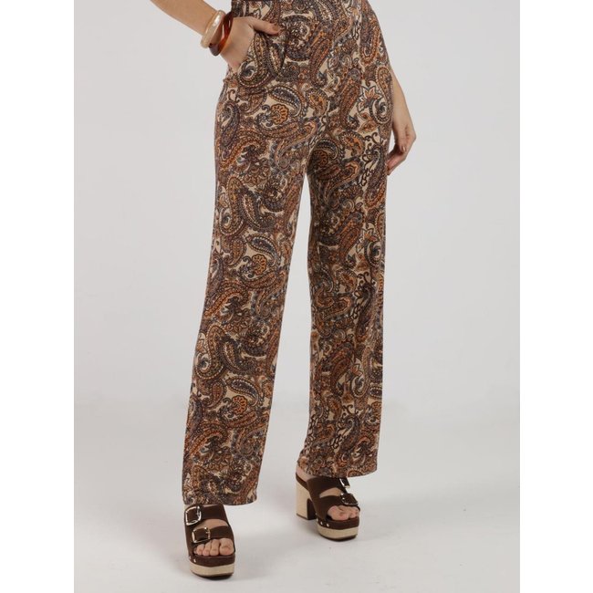 Calça Malha Crepe Reta Autentique Feminina BEGE
