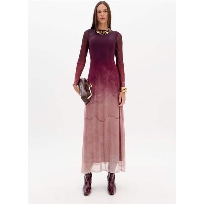 Vestido Estampado De Manga Longa Lança Perfume