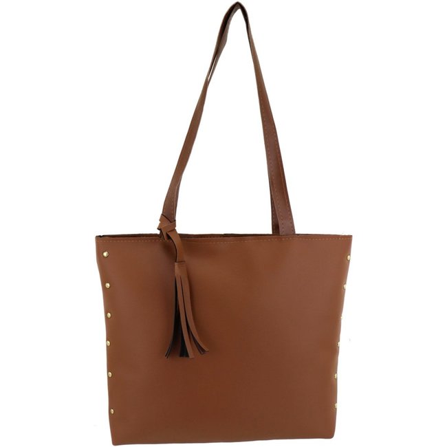Bolsa Feminina Lavini Saco Shopper Sacola Grande Marrom