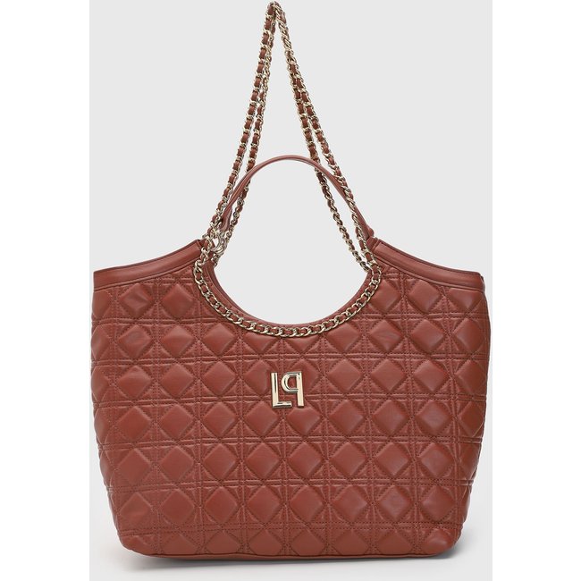 Bolsa Feminina Lança Perfume Matelassada Caramelo