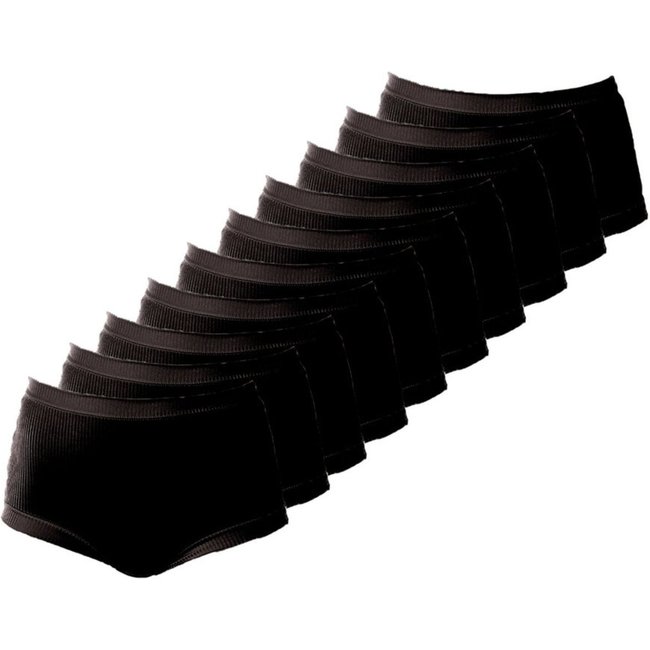 Kit com 10 Calcinhas Alta Bourbon Demillus 26406 Preto