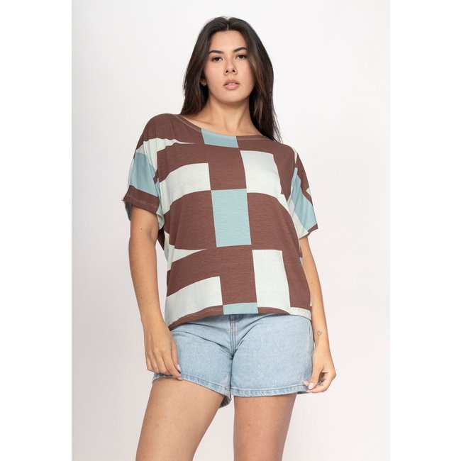 Blusa CabanaFree Básica Morcego Malha Gola Canoa Manga Curta Santa Rosa do Tocantins