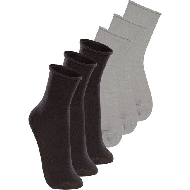 Kit 6 Pares de Meias sem Punho Cano Médio Lupo 4421-001 Cinza
