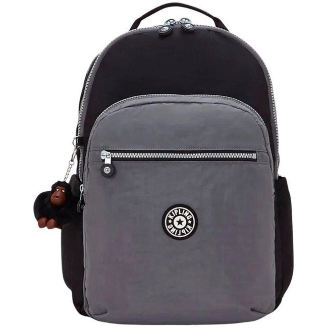 Mochila Kipling Seoul Lap Space Black BL Cinza