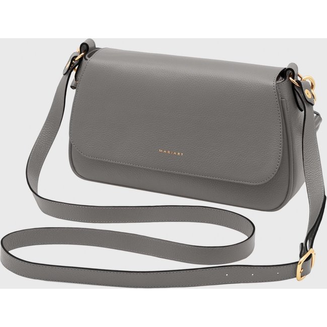 Bolsa Transversal Couro Mariart Mucuripe Cinza