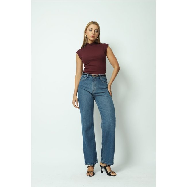 Calça Jeans Reta Jeans Médio 46 Gazzy